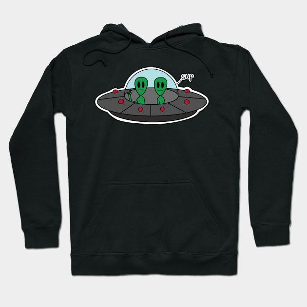 "sup" aliens Hoodie by NickHamiltonArt